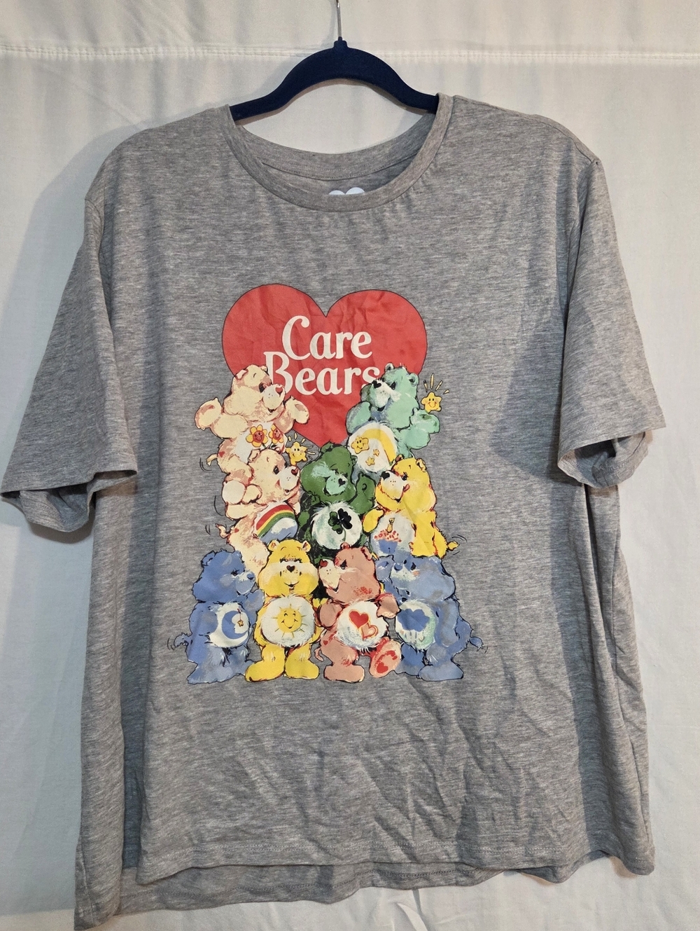Care Bears XL Multicolor Graphic Casual Tee - Gray